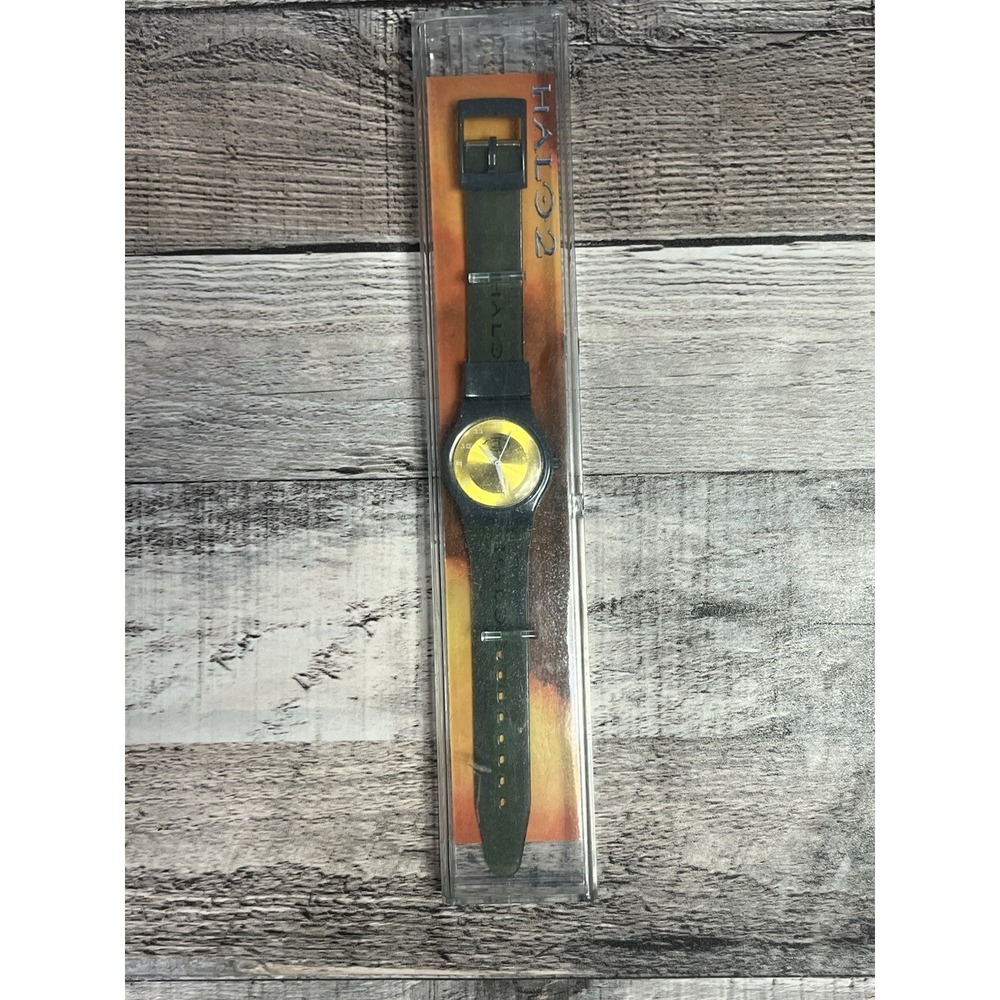 Halo 2 Watch Green Gold Face Circuit City Video Game Promo Bungie